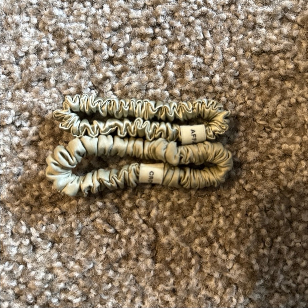 Olive Green Hair Scrunchies Set